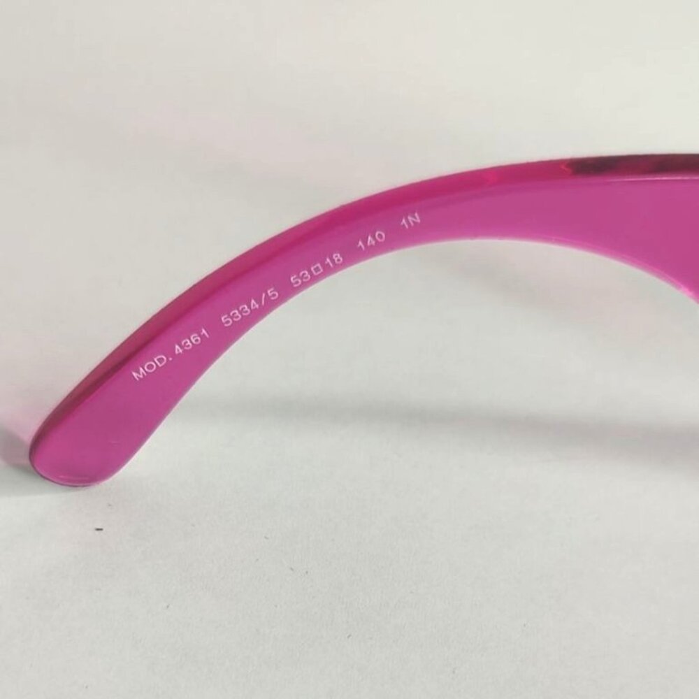 VERSACE Sunglasses VE4361 5334/5 Transparent Fuxia Pink Medusa Biggie Designer - Picture 12 of 16
